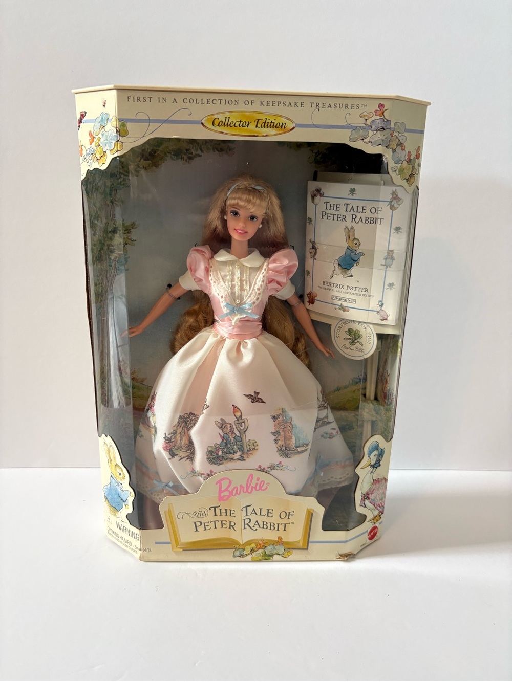 1997 Barbie Collector Edition The Tale of Peter Rabbit Doll - Pink & Cream Dress